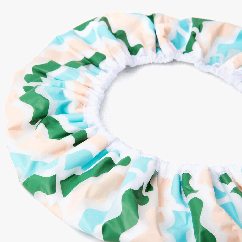 Terry cloth interior of SWAIR Shower Cap